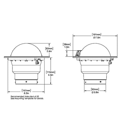 Ritchie SS-5000 SuperSport Compass - Flush Mount - Black [SS-5000]