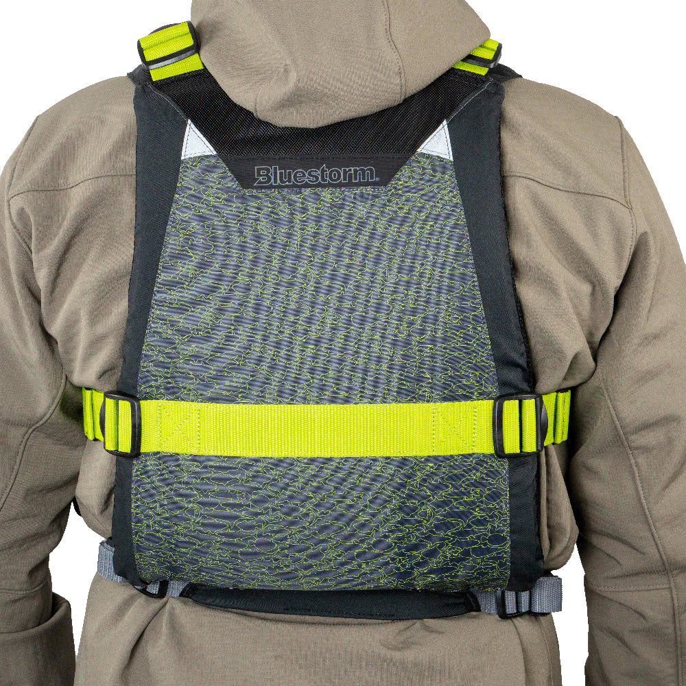 Bluestorm Motive Kayak Fishing Vest - Hi-Vis - S/M [BS-248-HVS-S/M]