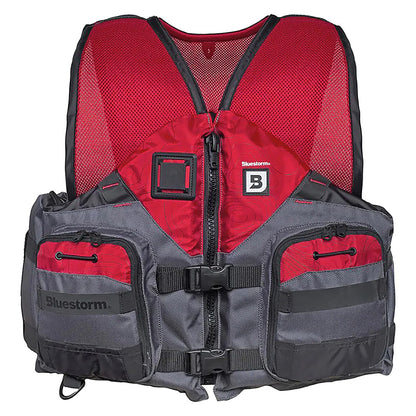 Bluestorm Sportsman Adult Mesh Fishing Life Jacket - Nitro Red - 2XL/3XL [BS-105-FDC-2/3X]