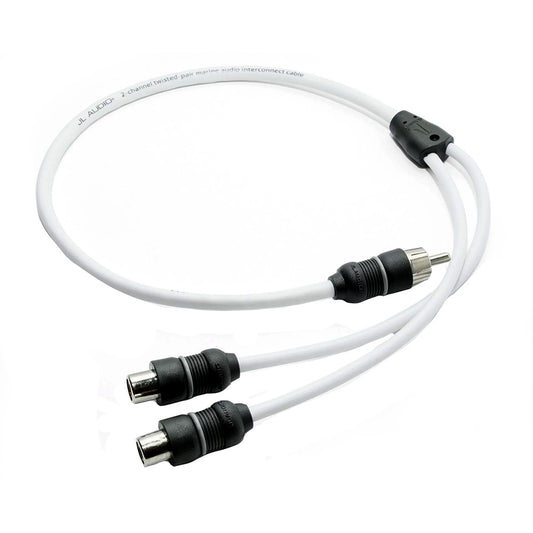 JL Audio 2 Channel Marine Audio Y-Adaptor 1 Male Plug to 2 Female Jacks - XMD-WHTAICY-1M2F [010-13553-00]