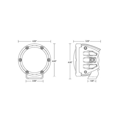 RIGID Industries 360-Series RGBW 4" Offroad Lamp Diffused Beam w/RGBW Backlight Pods - Set of 2 [36400]