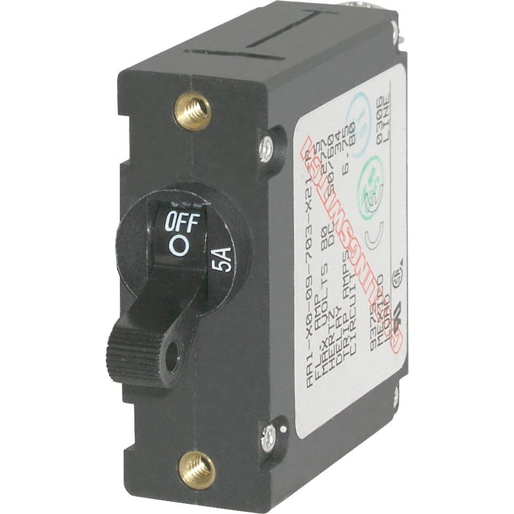 Blue Sea 7200 AC / DC Single Pole Magnetic World Circuit Breaker  -  5 Amp [7200]