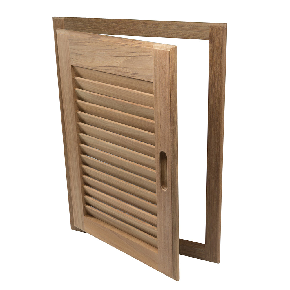 Whitecap Teak Louvered Door & Frame - Right Hand - 15" x 20" [60724]