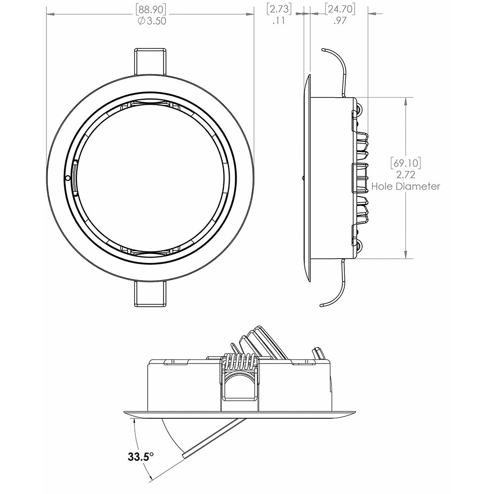 Lumitec Mirage Positionable Down Light - Spectrum RGBW Dimming - White Bezel [115127]