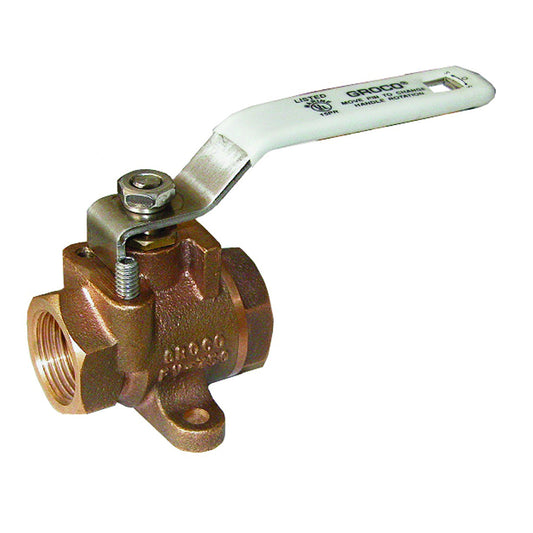 GROCO 3/4" NPT Bronze Inline Fuel Valve [FV-750]