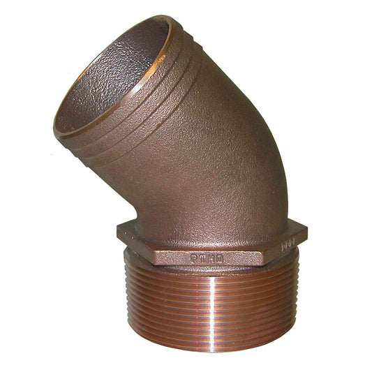 GROCO 1" NPT Bronze 45 Degree Pipe to 1" Hose [PTHD-1000]