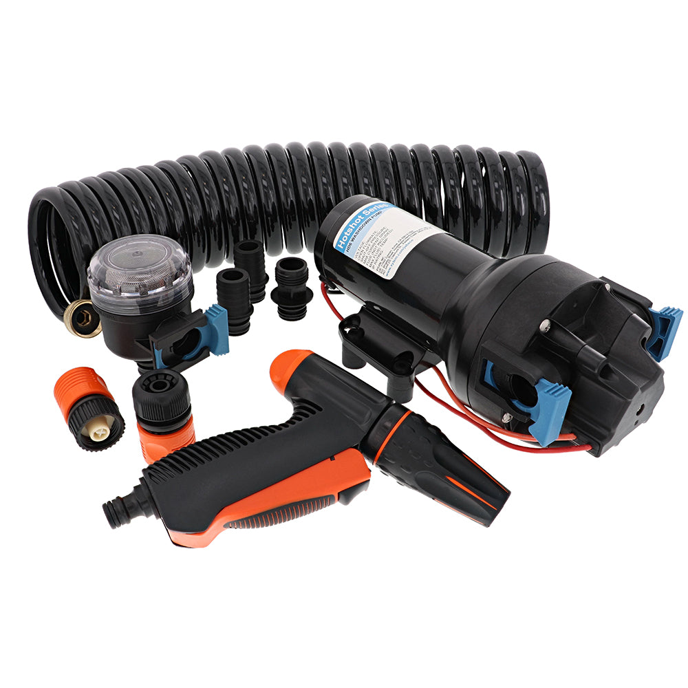 Jabsco HotShot HD6 Heavy Duty Washdown Pump w/25 HoseCoil - 12V - 6 GPM - 70 PSI [P601J-219N-4A]