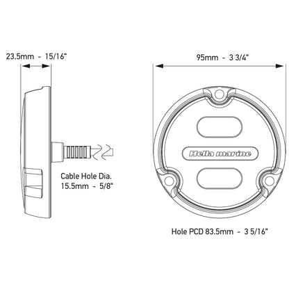 Hella Marine Apelo A1 RGB Underwater Light - 1800 Lumens - Black Housing - Charcoal Lens [016146-001]