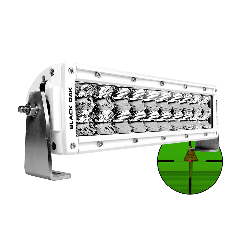 Black Oak Pro Series 3.0 10" 850nm Infrared Marine LED Double Row Light Bar - Combo Optics - White Housing [10MIR-850]