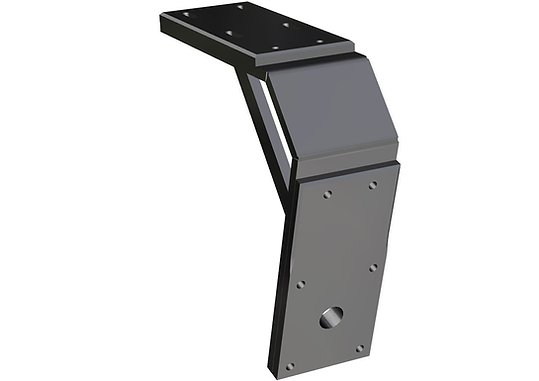 Deck Mount Short-Long 8" Aft-11" Drop Black